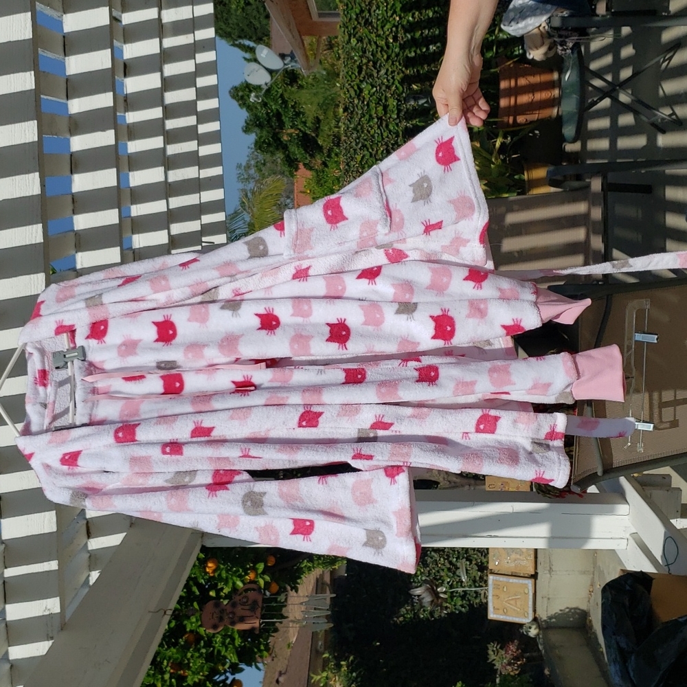 Fuzzy cat pajama set